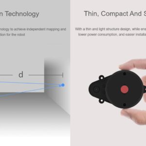 Waveshare 360° Omnidirectional Triangulation Lidar 8m Radius Ranging Software Start-Stop Control Robot Positioning Lidar UART Bus