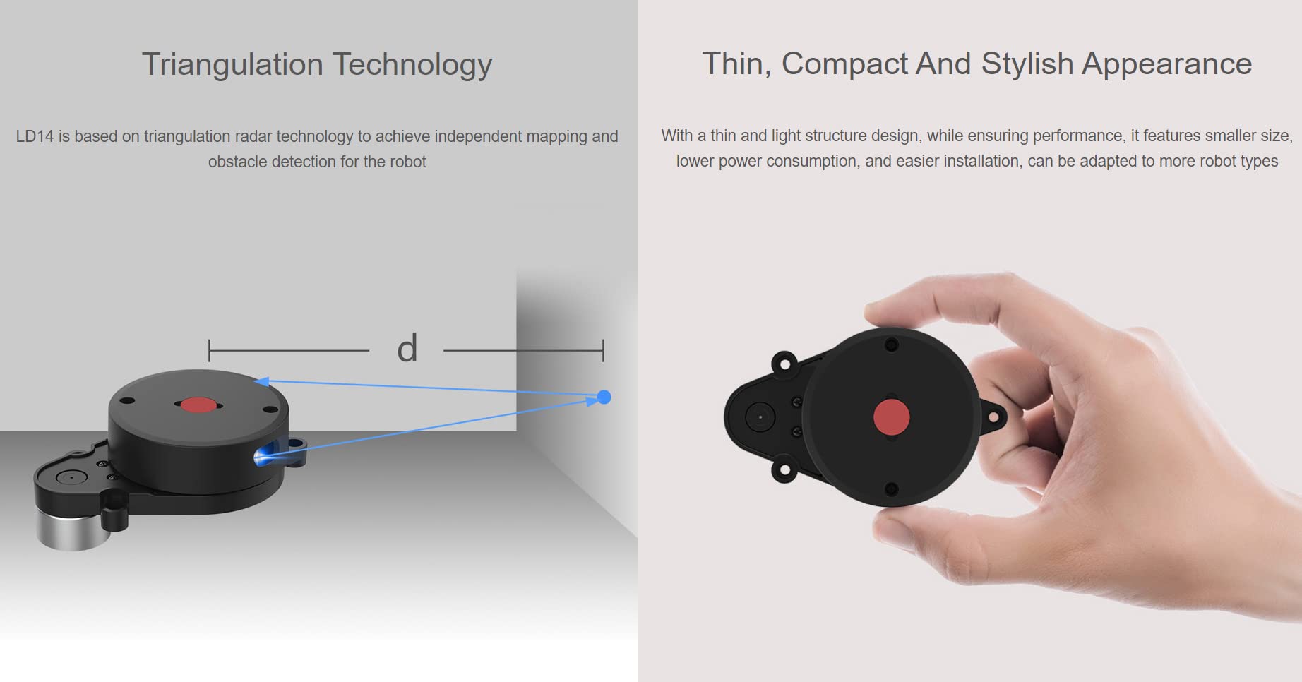 Waveshare 360° Omnidirectional Triangulation Lidar 8m Radius Ranging Software Start-Stop Control Robot Positioning Lidar UART Bus