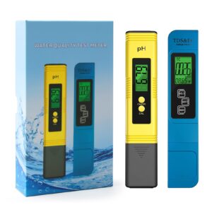 yewhick digital ph and tds meter combo, high accuracy water quality tester, ph meter 3-in-1 tds ec temperature meter for drinking water swimming pool aquarium hydroponic