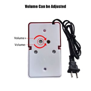 Power Failure Alarm, 220V LED Indicator Smart 120db Wall Mounted Automatic Power Cut Failure Alerter Outage Alarm Warning Siren