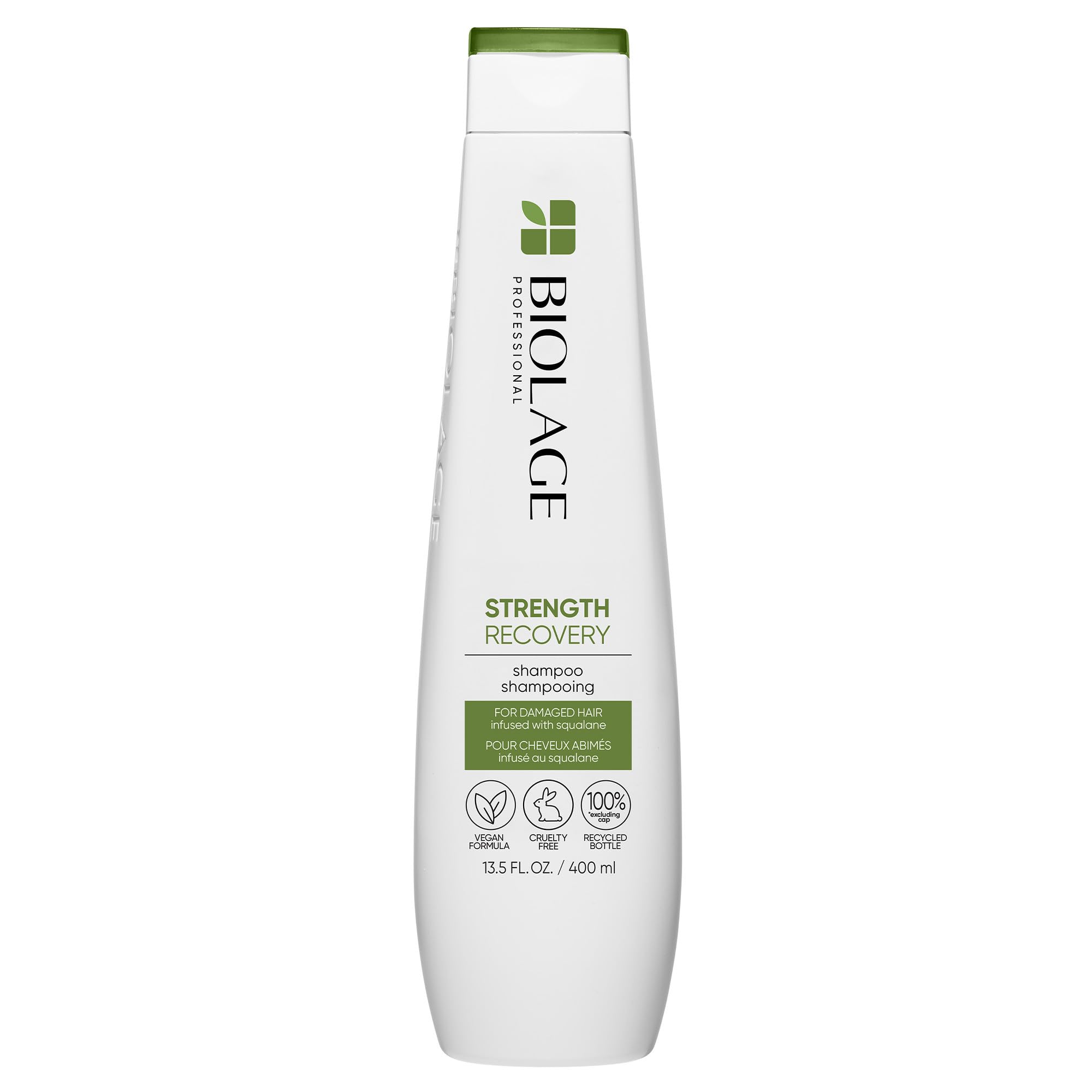 Biolage Strength Recovery Shampoo | Gently Cleanses & Reduces Breakage | For All Damaged & Sensitized Hair | Vegan | Cruelty-Free | Strengthening Shampoo | Infused with Vegan Squalane | 13.5 Fl. Oz