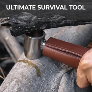 TEAL SKYES Bushcraft Hand Auger Wrench Scotch Eye Wood Auger Drill Peg, Camping Survival Kit- Perfect for Bushcraft Lovers