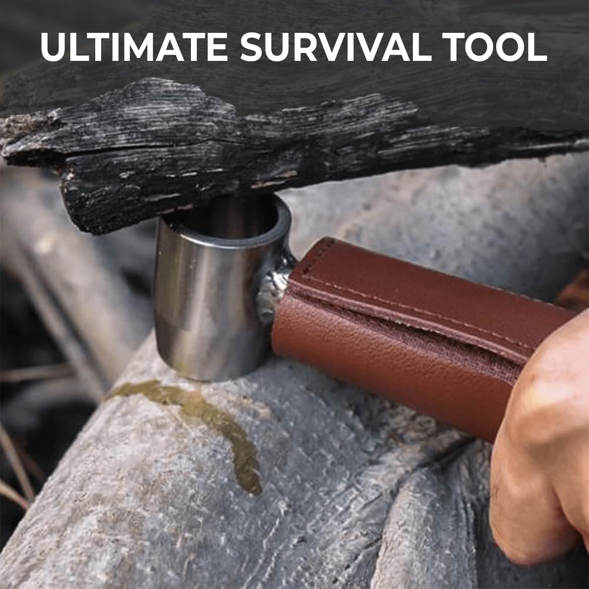 TEAL SKYES Bushcraft Hand Auger Wrench Scotch Eye Wood Auger Drill Peg, Camping Survival Kit- Perfect for Bushcraft Lovers