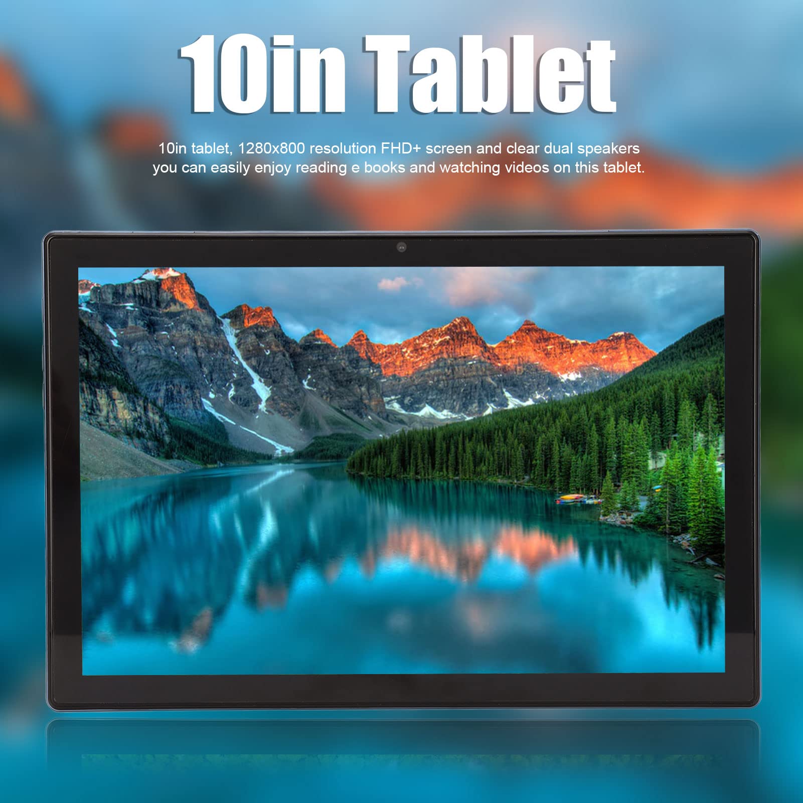 10 inch Android 10 Tablet PC with 2 SIM Slot, 4GB 64GB ROM 128GB Expandable, MT6750 8 Cores 2.4G 5G Tablet with 2MP 5 MP Camera,Phone Calling, Bluetooth GPS, 6000mAh