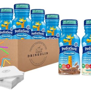 Pediasure Immune Support Kids Protein Shake Grow (8 Fl Oz 6 Pack) Vanilla and Chocolate