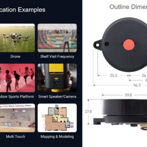 Waveshare 360° Omnidirectional Triangulation Lidar 8m Radius Ranging Software Start-Stop Control Robot Positioning Lidar UART Bus