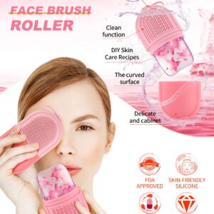 MYSEXY Ice Roller for Face & Eye, Beauty Facial Ice Rollers Ice Holder Mold Face Puffiness Relief Massage Skin Care Tools for Brighten Lubricate Shrink Pores Remove Fine Lines (Pink)