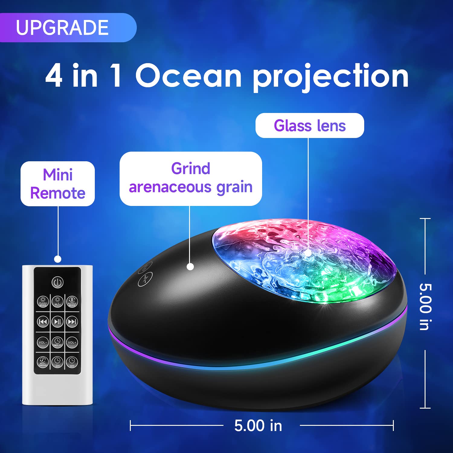 Mubarek Galaxy Projector 2.0 Upgraded, 33 Lighting Modes & Dimmable Galaxy Lights for Bedroom+Remote, 10 Built-in White Noise Galaxy Light Projector+Bluetooth Spearker, Galaxy Projector for Bedroom