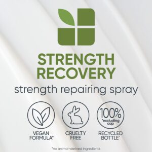 Biolage Strength Recovery Leave-In Conditioner Spray | Hair Repairing Heat Protectant & Detangler | Strengthens & Prevents Damage | For Damaged & Sensitized Hair | Vegan | Cruelty-Free | 7.8 Fl. Oz