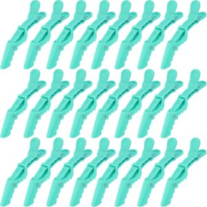 ondder 24 pack alligator hair clips for styling and sectioning - lake blue salon pro clips for coloring, cutting, hair styling accessories for women, men, girls, teens