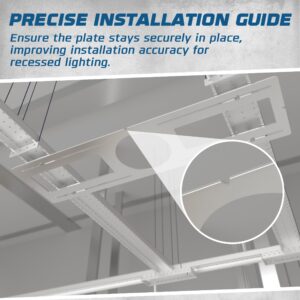 OHLECTRIC (48 Pack) New Construction Rough-in Plate for LED Downlight – Slim Steel Plate/Bracket – Guide for Electrician & Drywaller – for Use with 6 Inch Models