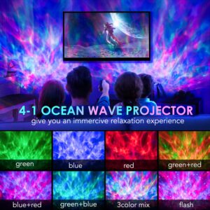 Mubarek Galaxy Projector 2.0 Upgraded, 33 Lighting Modes & Dimmable Galaxy Lights for Bedroom+Remote, 10 Built-in White Noise Galaxy Light Projector+Bluetooth Spearker, Galaxy Projector for Bedroom