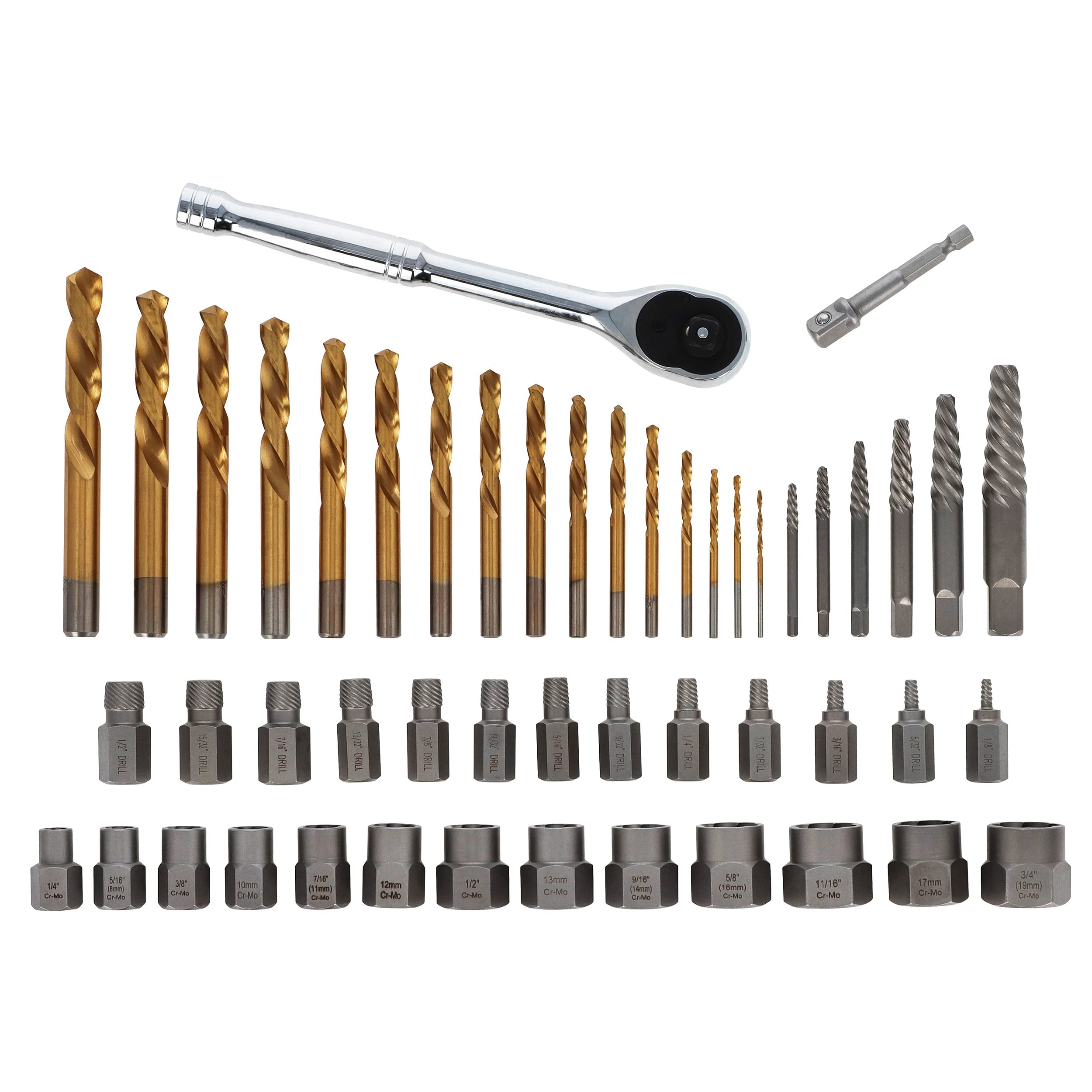 ABN 50pc Screw Bit Extractor and Assorted Drill Bit Kit - Damaged Screw Extractor Impact Bits with Bolt Extractor Set