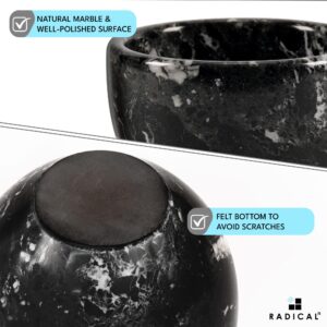 Radicaln Marble Shaving Cream Bowl Black 4' x 3' Inches Handmade Shaving Bowl Mens Barber Supplies - Bowl For Esthetician Supplies Like Shaving Gel - Used By Barber For Beard Bar Clean Up