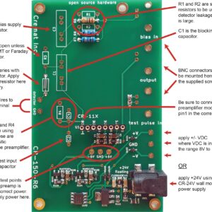 CR-150-R6 Evaluation Board for CR-11X Charge Sensitive preamplifier modules