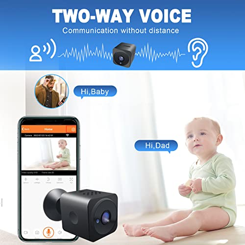 Hidden Camera Spy Camera Hidden Camera with Audio for Indoor and Outdoor 1080P Mini Spy Camera Two-Way Voice Night Vision and Motion Detection for Home Security Small Nanny Cam Live Feed App Control