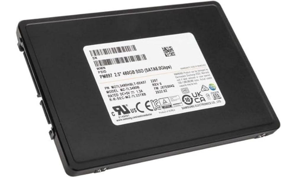 Samsung PM897 Series 2.5 Zoll SSD, SATA 6G, Bulk - 480GB