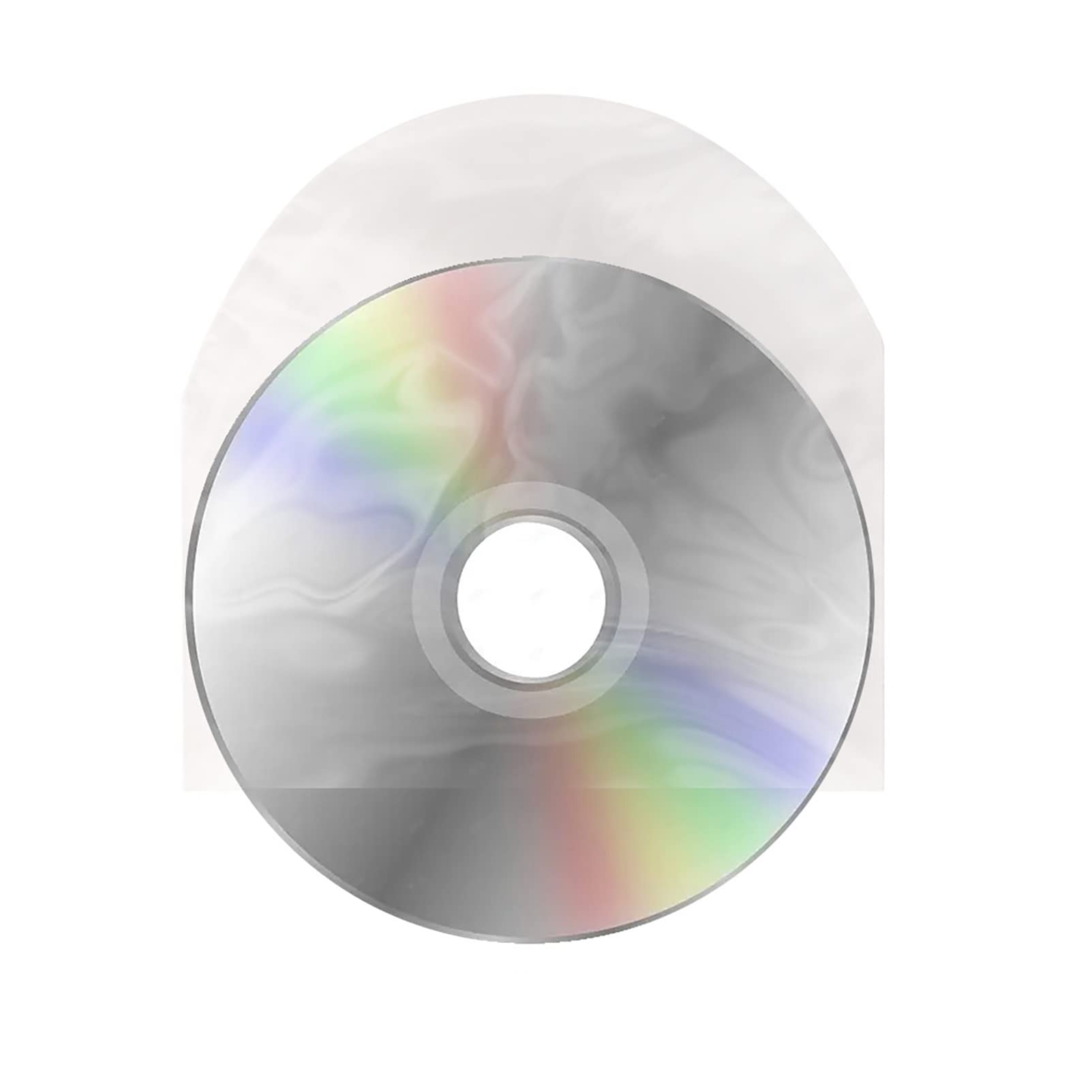 100PCS CD/DVD Sleeves Anti-Static Clear Transparent Plastic Sleeve for 5inch CD and DVD