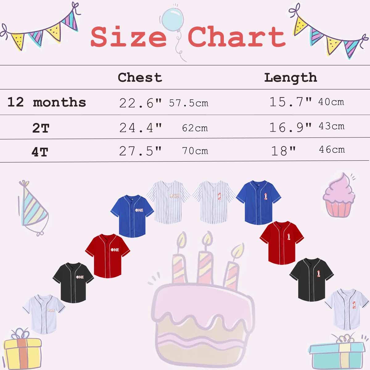 Baby Baseball Jersey 1 Year Old Birthday Party Shirt Short Sleeve Button Tee 1st Infant Toddler T Shirt Gift (Stripe B,12 Months,12 Months,Little Kid,Unisex,US,Age)