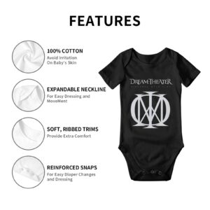 Baby Boy Clothes, Baby Boys' Short Sleeve One-Piece Bodysuits American Progressive Metal Band Dream Music Theme Theater Baby Clothes, Infant Romper Suit Cotton Baby Clothes Bodysuit 6 Months