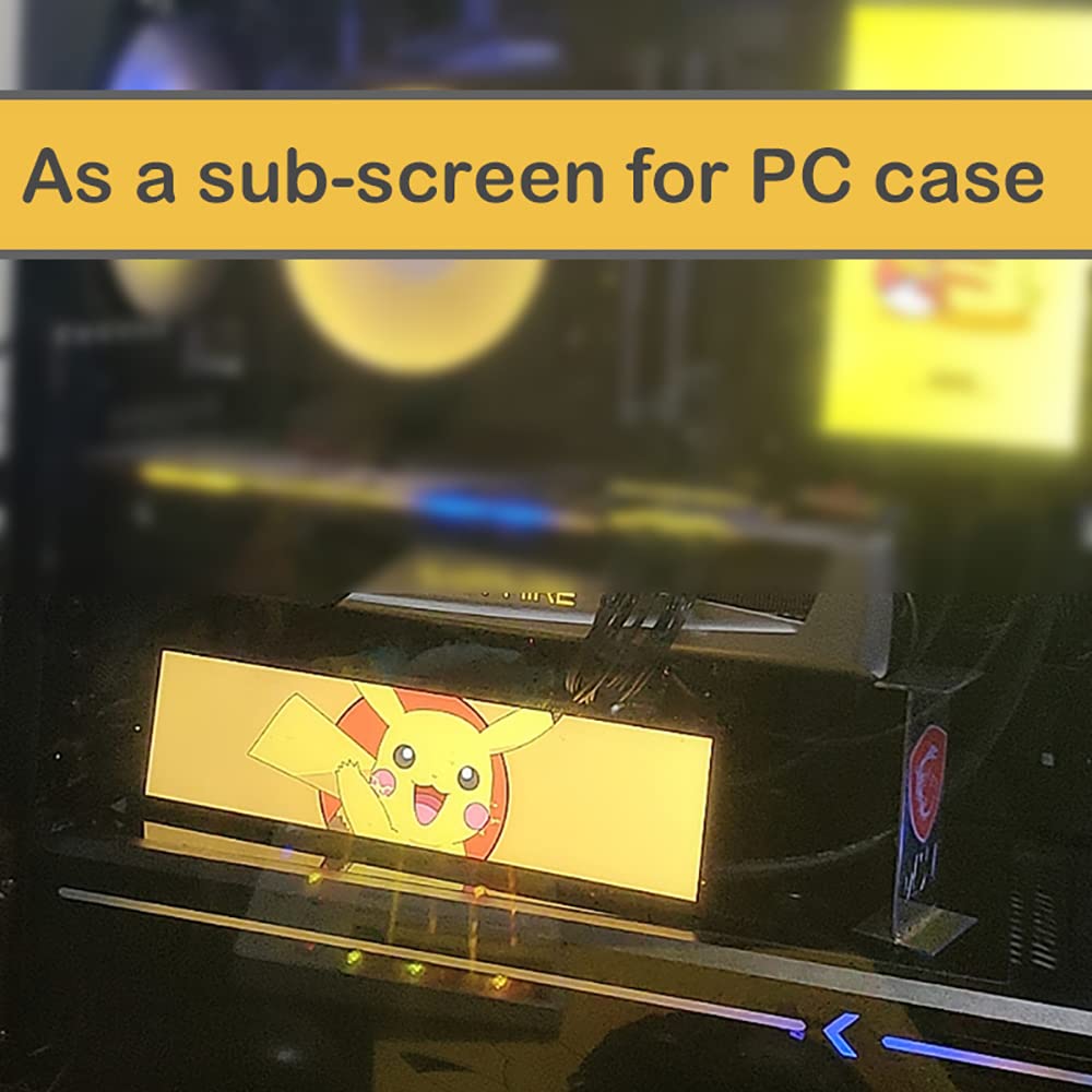 EDIY 7.9 Inch IPS Screen for Aida64 1280x400 Raspberry Pi PC CPU Sub Monitor GPU Rack Vehicle Mounted Fan Speed Analog Display with Drive Board