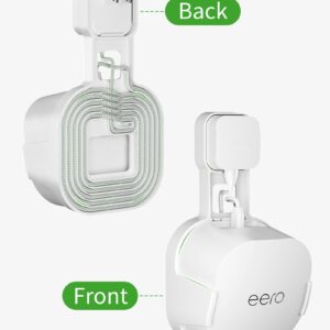 COOLWUFAN Outlet Wall Mount Holder for eero 6 or eero 6+ mesh Wi-Fi System [NOT Fit for eero mesh], No Messy Wires, Easy to Install Mount Holder for eero 6 & eero 6+ mesh Wi-Fi System (3 Pack)