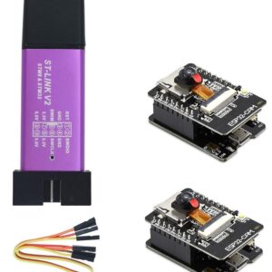 Aideepen ST Link V2 Programming Unit Mini Emulator Downloader M89 New (Random Color)+2 PCS ESP32-CAM W-BT Board