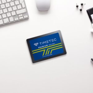 Timetec 256GB SSD 3D NAND QLC SATA III 6Gb/s 2.5 Inch 7mm (0.28") Read Speed Up to 530 MB/s SLC Cache Performance Boost Internal Solid State Drive for PC Computer Desktop and Laptop (256GB)