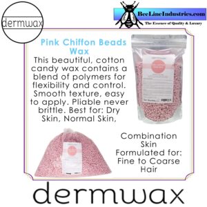 Dermwax Pink Chiffon Beads Wax (Stripless) 2lbs