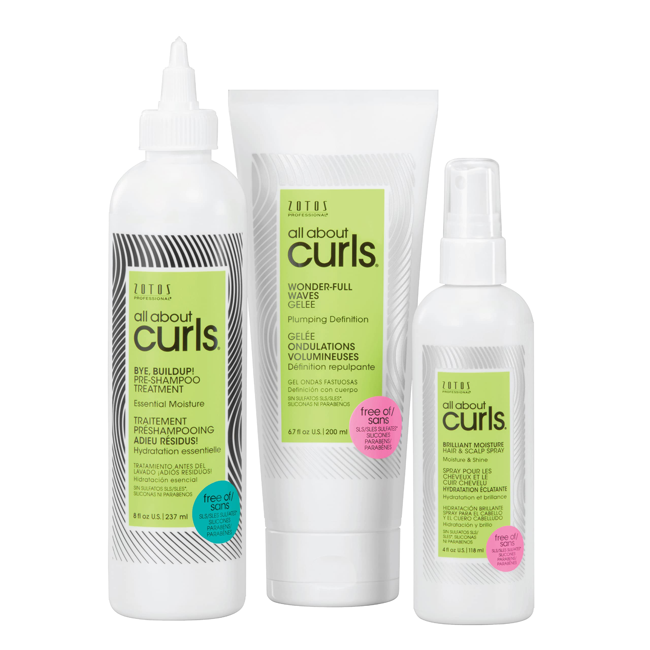 ALL ABOUT CURLS Bye, Buildup! Pre Shampoo Treatment | Curly Hair Products | Essential Moisture | Gentle Cleansing | All Curly Hair Types | Vegan & Cruelty Free | Sulfate Free | 8 Fl Oz