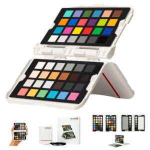 datacolor spyder checkr photo for color accuracy & consistency, portable color matching tool with 62 color targets, color correction chart, color card for photography & portraits