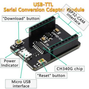 Aideepen ST Link V2 Programming Unit Mini Emulator Downloader M89 New (Random Color)+ESP32-CAM W-BT Board