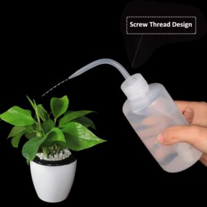 500ML 2PC Plastic Squeeze Bottle Safety Rinse Wash Watering Can Water Squirt Irrigation Tattoo for Medical Lab, Supplies, Black