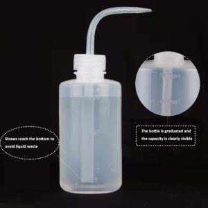 500ML 2PC Plastic Squeeze Bottle Safety Rinse Wash Watering Can Water Squirt Irrigation Tattoo for Medical Lab, Supplies, Black