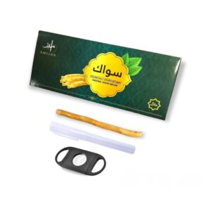 ameerr miswak stick for teeth | natural toothbrush | natural teeth whitening kit | organically grown miswak | vacuum sealed with holder | pack of 12