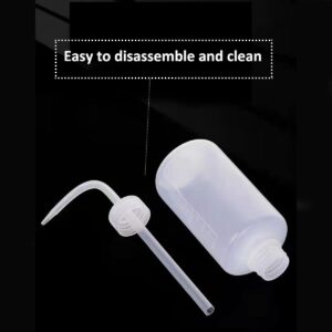 500ML 2PC Plastic Squeeze Bottle Safety Rinse Wash Watering Can Water Squirt Irrigation Tattoo for Medical Lab, Supplies, Black