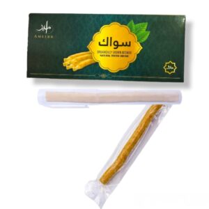 Ameerr Miswak Stick for Teeth | Natural Toothbrush | Natural Teeth Whitening Kit | Organically Grown Miswak | Vacuum Sealed with Holder | Pack of 12