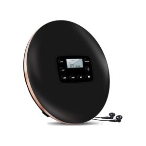 portable cd player,cchkfei rechargeable walkman cd player portable anti-skip shockproof small walkman compact discman music player with headphones and lcd display for car/home/travel