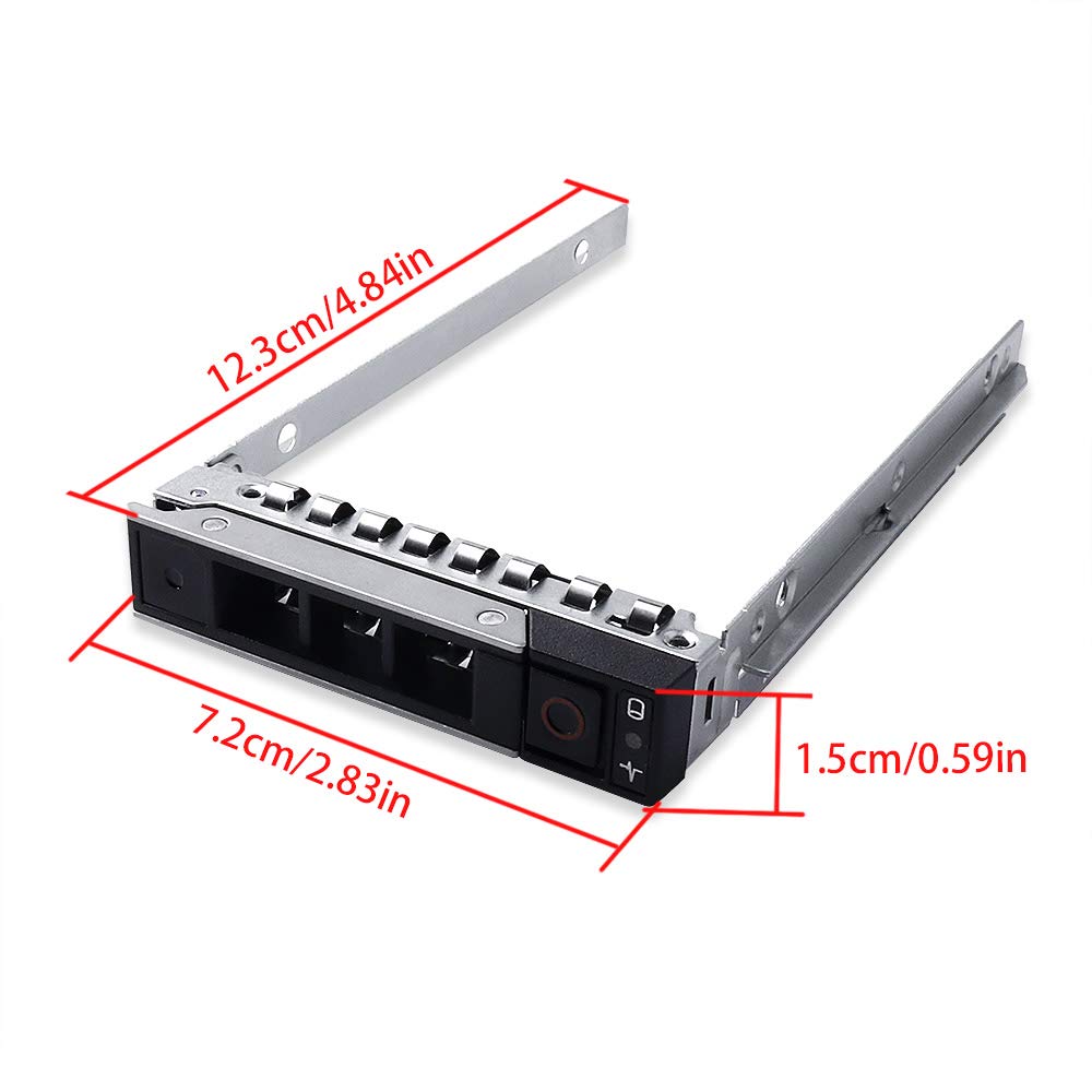 2.5" inch 0DXD9H SAS SATA Hard Drive HDD Tray Caddy Compatible for Dell 14th Gen 14 G14 R440 R540 R640 R740 R740xd R840 R940 R6415 R7415 R7425 PowerEdge Server SAS SATA HDD Tray with Screws (2-Pack)