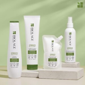 Biolage Strength Recovery Deep Treatment Pack | Moisturizing Hair Repair Mask | For Dry, Damaged Hair Types | Deep Conditioning | Cruelty-Free | Infused with Vegan Squalane | 3.4 Fl. Oz