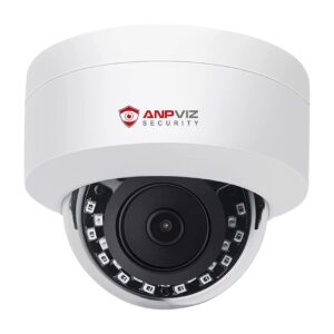 anpviz ultrahd 4k (8mp) security ip poe dome camera outdoor with microphone/audio, 3840x2160, human vehicle detection, 100ft ir night vision, 2.8mm wide angle, ip66 waterproof, not ptz (u series)