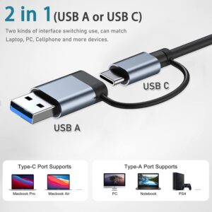 USB Hub 3.0 with 4 Ports, VIENON Aluminum USB C to USB 3.0 Hub USB Splitter for MacBook, Mac Pro/Mini, iMac, Ps4, PS5, Surface Pro,Flash Drive, Samsung and More USB-C Laoptop