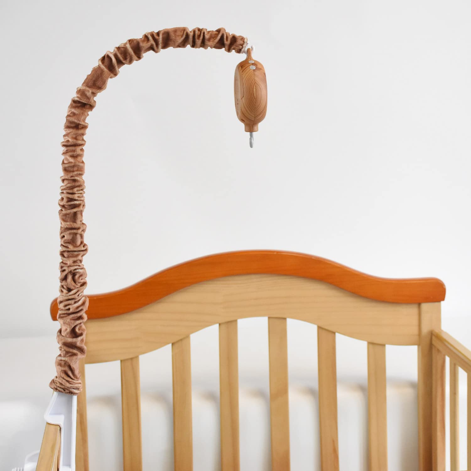 HLEEDUO Baby Mobile arm with Music Box Motor， Crib Mobile arm with mobiles Motor Spinner.28 Inch Wooden Crib Mobile arm for Crib Nursery Mobile arm. Nursery Mobile Attachment,Mobile arm for Crib