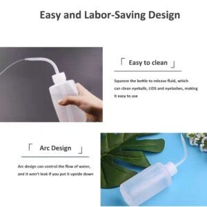 500ML 2PC Plastic Squeeze Bottle Safety Rinse Wash Watering Can Water Squirt Irrigation Tattoo for Medical Lab, Supplies, Black