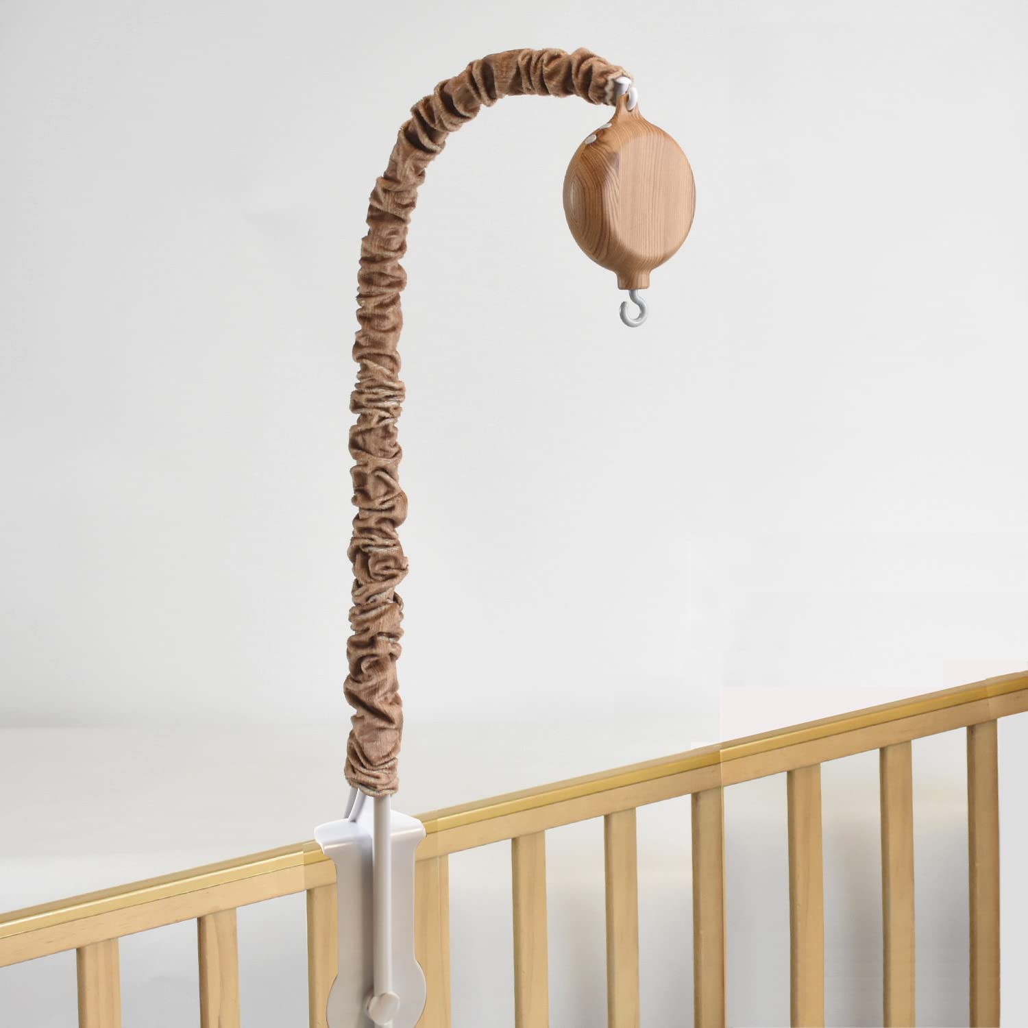 HLEEDUO Baby Mobile arm with Music Box Motor， Crib Mobile arm with mobiles Motor Spinner.28 Inch Wooden Crib Mobile arm for Crib Nursery Mobile arm. Nursery Mobile Attachment,Mobile arm for Crib