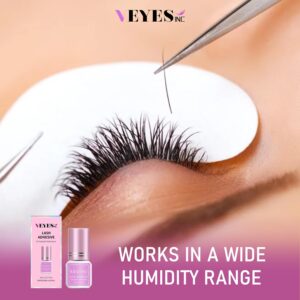 VEYES INC Eyelash Extension Glue - 0.5-1 Sec Drying (0.17fl.oz / 5ml)/Up to 8 Weeks Retention/Black Adhesive for Professional Use Only