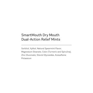 SmartMouth Dry Mouth Dual-Action Mints - Sugar-Free Breath Mints - 50 Count, 4 Pack, Mellow Mint