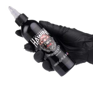 HAWINK Black Tattoo Ink 4oz(120ml) Vegan-Friendly USA Standard Pigment Tattoo Supplies Concentrated Black TI203-120-002