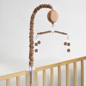 HLEEDUO Baby Mobile arm with Music Box Motor， Crib Mobile arm with mobiles Motor Spinner.28 Inch Wooden Crib Mobile arm for Crib Nursery Mobile arm. Nursery Mobile Attachment,Mobile arm for Crib