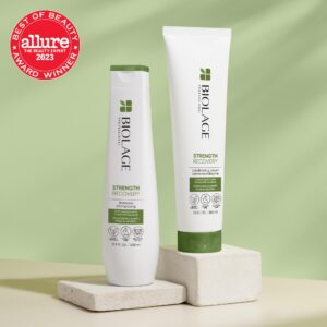 Biolage Strength Recovery Conditioning Cream | Strengthening Conditioner | Moisturizes, Adds Softness & Repairs Damage | For Damaged & Sensitized Hair | Vegan | Cruelty-Free | 33.8 Fl. Oz, pack of 1